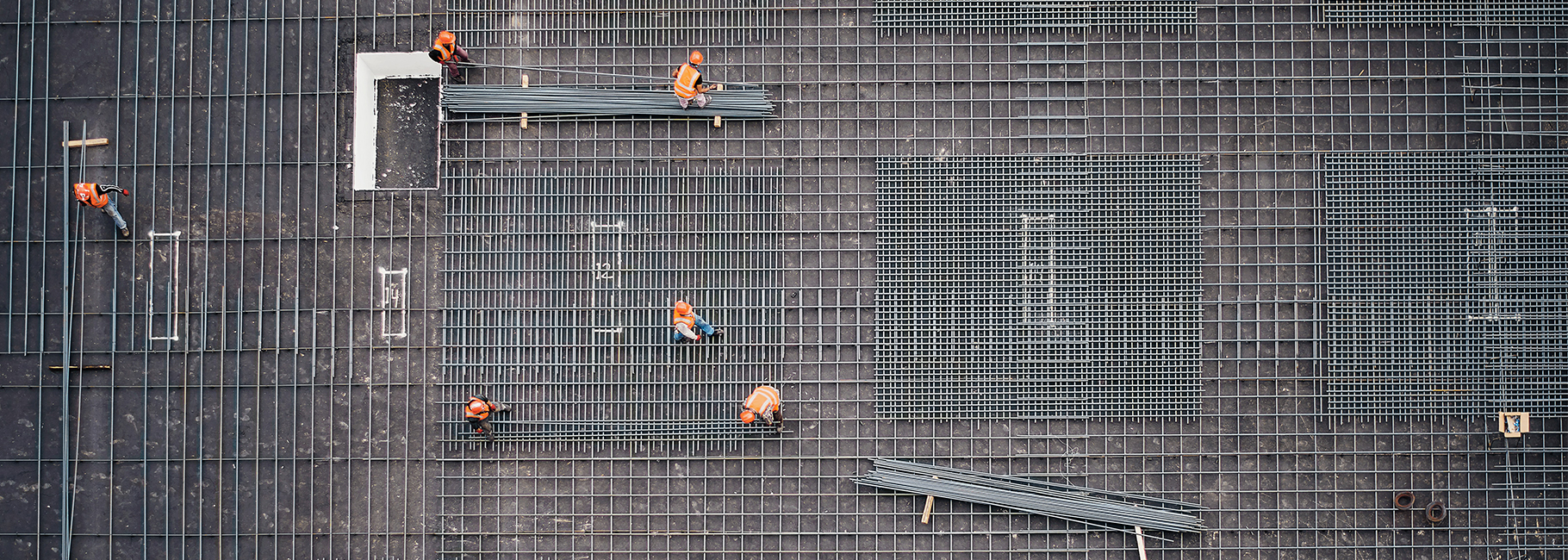 A construction site from above