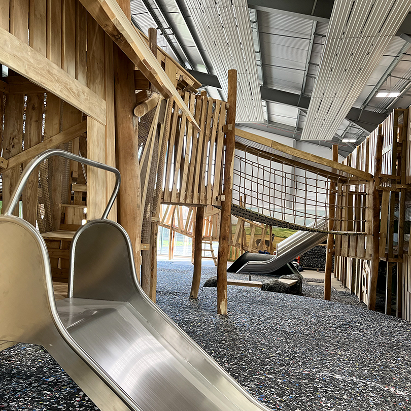 Indoor Playground heated with Mark radiant panels
