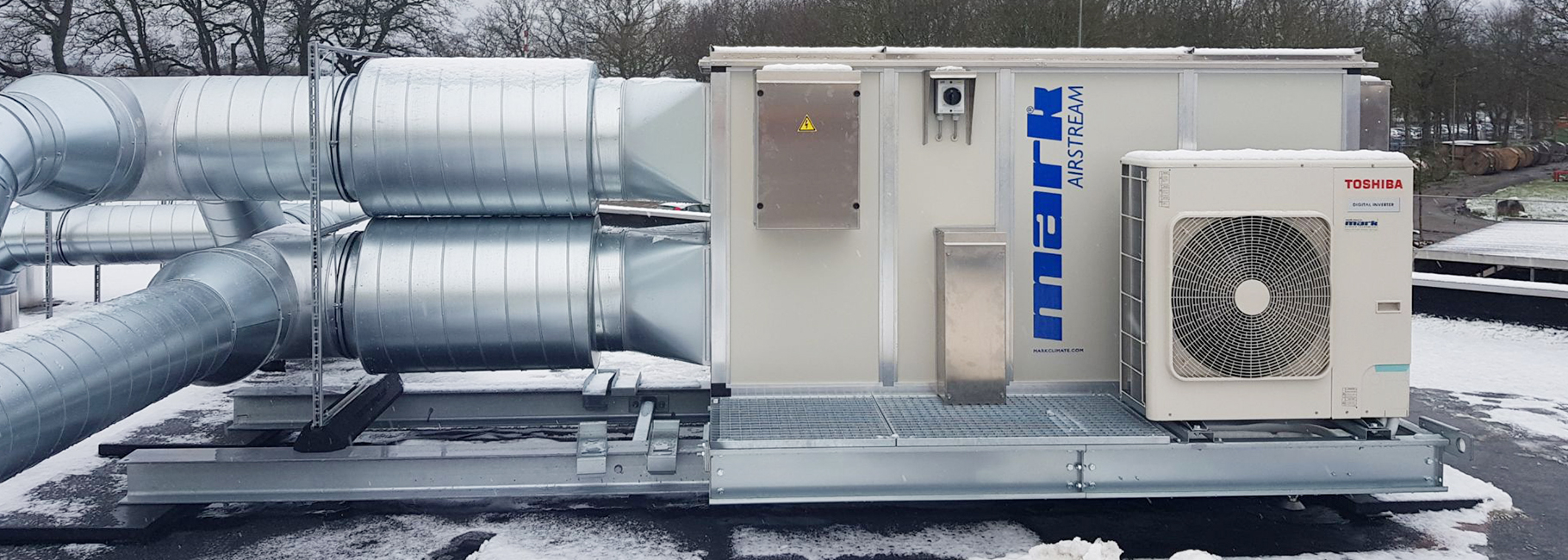 Mark Airstream WTW unit dakopstelling met warmtepomp