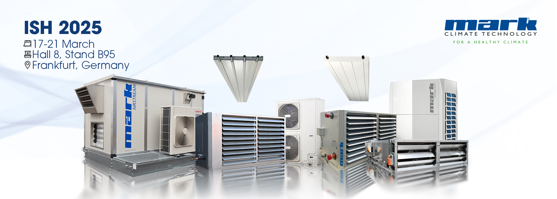 Afbeelding met Mark-producten en tekstuele informatie over ISH 2025