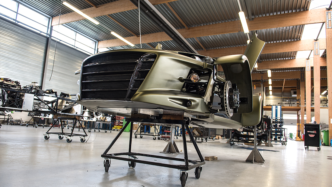 Mark INFRA LINE radiant heaters for Donkervoort Automobielen BV