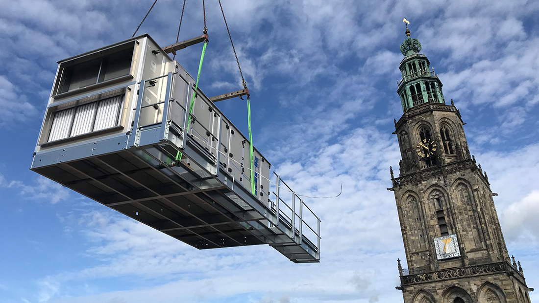 Two Mark Airstream heat recovery units will provide the yet-to-be-opened hotel with heating, cooling and fresh air.