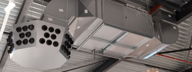 Gas-fired air heaters for DIY store