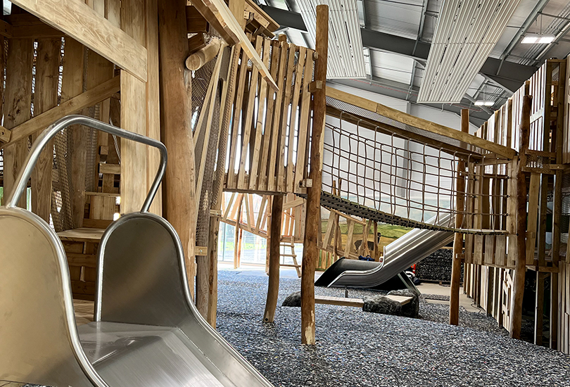 Indoor Playground heated with Mark radiant panels