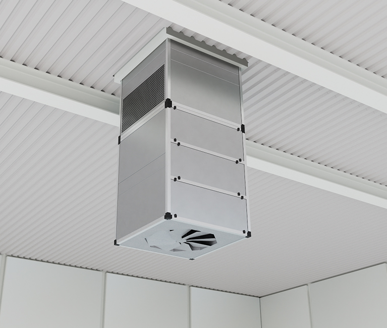 Air duct with integrated louvre