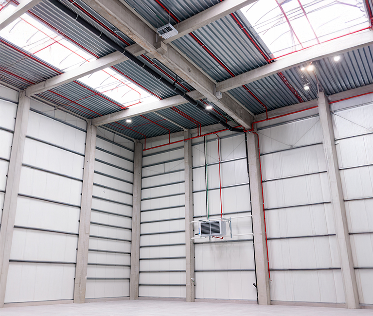 Even heat distribution for large halls