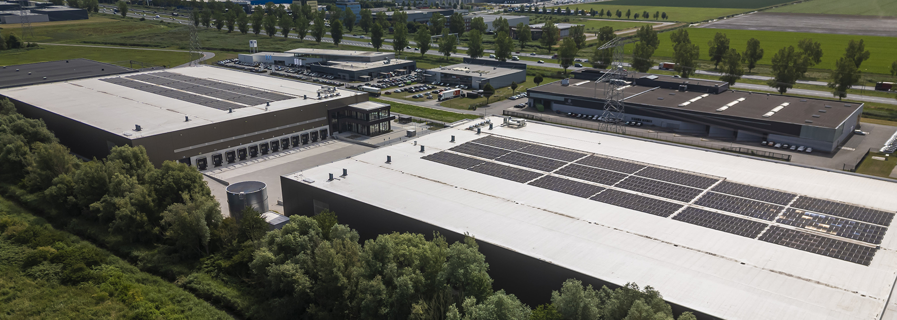 aerial photo of Logicor logistics center