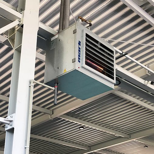 Gas-fired air heating