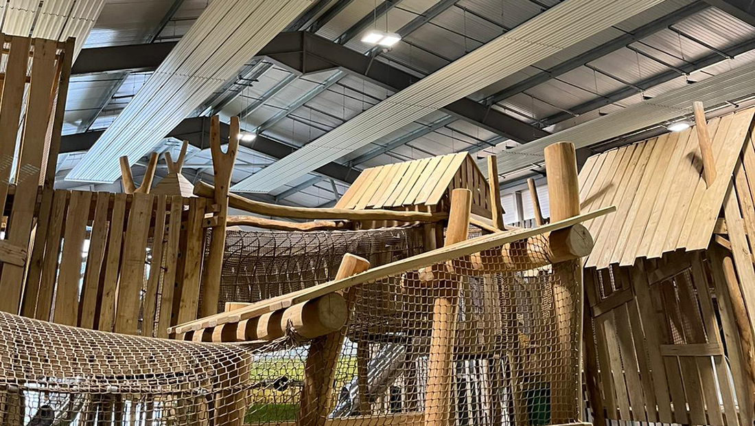 Indoor Playground heated with Mark radiant panels