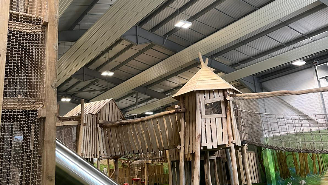 Indoor Playground heated with Mark radiant panels