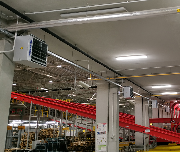 Betriebshalle elektrisch beheizen